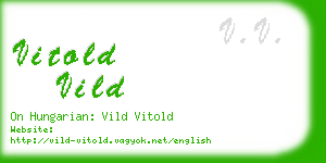 vitold vild business card